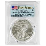 Coin 2021-S  American Silver Eagle PCGS MS70