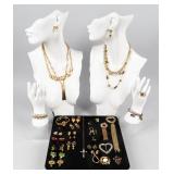 Jewelry Lot of Gold-Toned Costume Jewelry