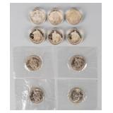 Coin (10) George Washington Silver Half Dollars
