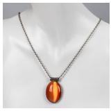 Jewelry Sterling Silver Carnelian Necklace