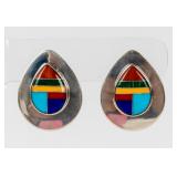 Jewelry Sterling Silver Colorful Stone Earrings