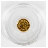 Coin 1/2 Gram of .999 Fine Gold  Monarch Mint