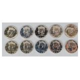 Coin (10) 1964 Proof Kennedy  Silver Half Dollars