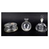 3 Vintage Vetri Murano Etched Glass Pieces