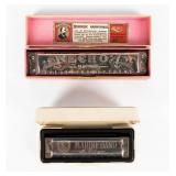Lot of 2 Vintage Hohner Harmonicas