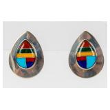 Jewelry Sterling Silver Colorful Stone Earrings