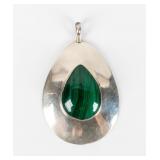 Jewelry Sterling Silver Malachite Pendant