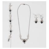 Jewelry Sterling Silver Hematite Jewelry Set