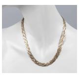 Jewelry Sterling Silver Milor Braided Necklace