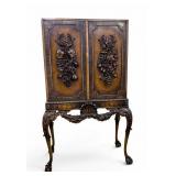 Antique Revival Walnut Cabinet