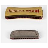 Lot of 2 Vintage Hohner Harmonicas