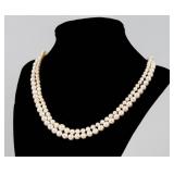 Jewelry Lot of 2 Pearl Necklaces/14K Gold
