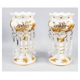 Antique Pair of Mantle Lusters