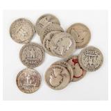 Coin (12) Silver Quarters 90% Silver