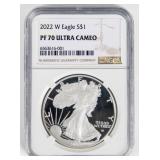Coin 2022-W  American Silver Eagle NGC PF70 UC