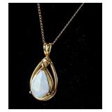 Jewelry 14kt Yellow Gold Opal Necklace