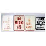 Lot Of 4 Street Signs, Porcelain And Reflective