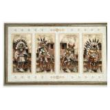 Art Albert Yazzie Framed Navajo Sand Art