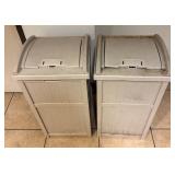 (2) Suncast Garbage Cans 32' Tall