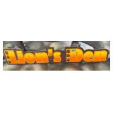 Sign 'Lion's Den' Foam 8' x 17' Lightweight