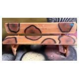 Wood Long Park Bench in Pine 66' Long