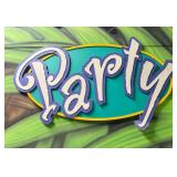 Sign 'PARTY' Wood and Plastic 64' x 41'