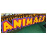 Sign 'Animals' Wood and Plastic 96' x 24'