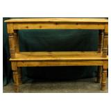 Furniture Pair Pine Benches