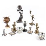 Large Lot of Vintage & Antique Candle Holders