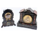 Antique Ansonia Black Iron Clock +