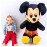 Vintage Mickey Mouse & Howdy Doody Dolls
