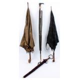 Lot of Four Antique Umbrella / Parasols