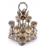 19th Century Silver Plate Egg Caddy