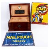 Vintage Quality Importers Humidor & Signs