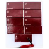 Lot 9 Swiss Army Victorinox Folding Knives MIB NOS