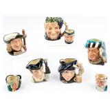 Lot of 8 Toby Mugs by Royal Doulton