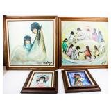 Art Collection of Framed DeGrazia Enhanced Prints