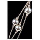 Jewelry Sterling Silver Beaded Necklace