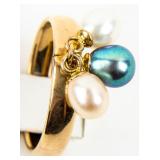 Jewelry 10kt Yellow Gold Pearl Cocktail Ring