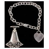 Jewelry Sterling Silver Bracelet & Brooch