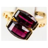 Jewelry 14kt Yellow Gold Rubellite Cocktail Ring