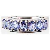 Jewelry 10kt White Gold Blue Stone Ring