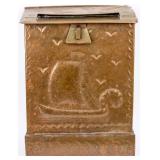 Vintage Punched Copper Mailbox