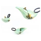 Mid Century Hull Pottery Parchment & Pine Teapot +