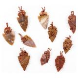 Jewelry Lot of 10 Arrowhead Pendants