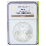 Coin 2009 Silver Eagle NGC MS69