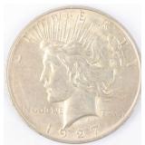 Coin 1927-D  Peace Silver Dollar Almost Unc.