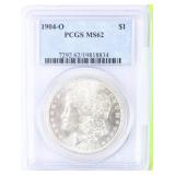 Coin 1904-O Morgan Silver Dollar PCGS MS62