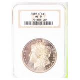 Coin 1880-S Morgan Silver Dollar NGC MS64