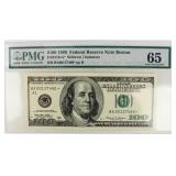 Coin 1999  $100 Federal Reserve Note PMG Gem 65
